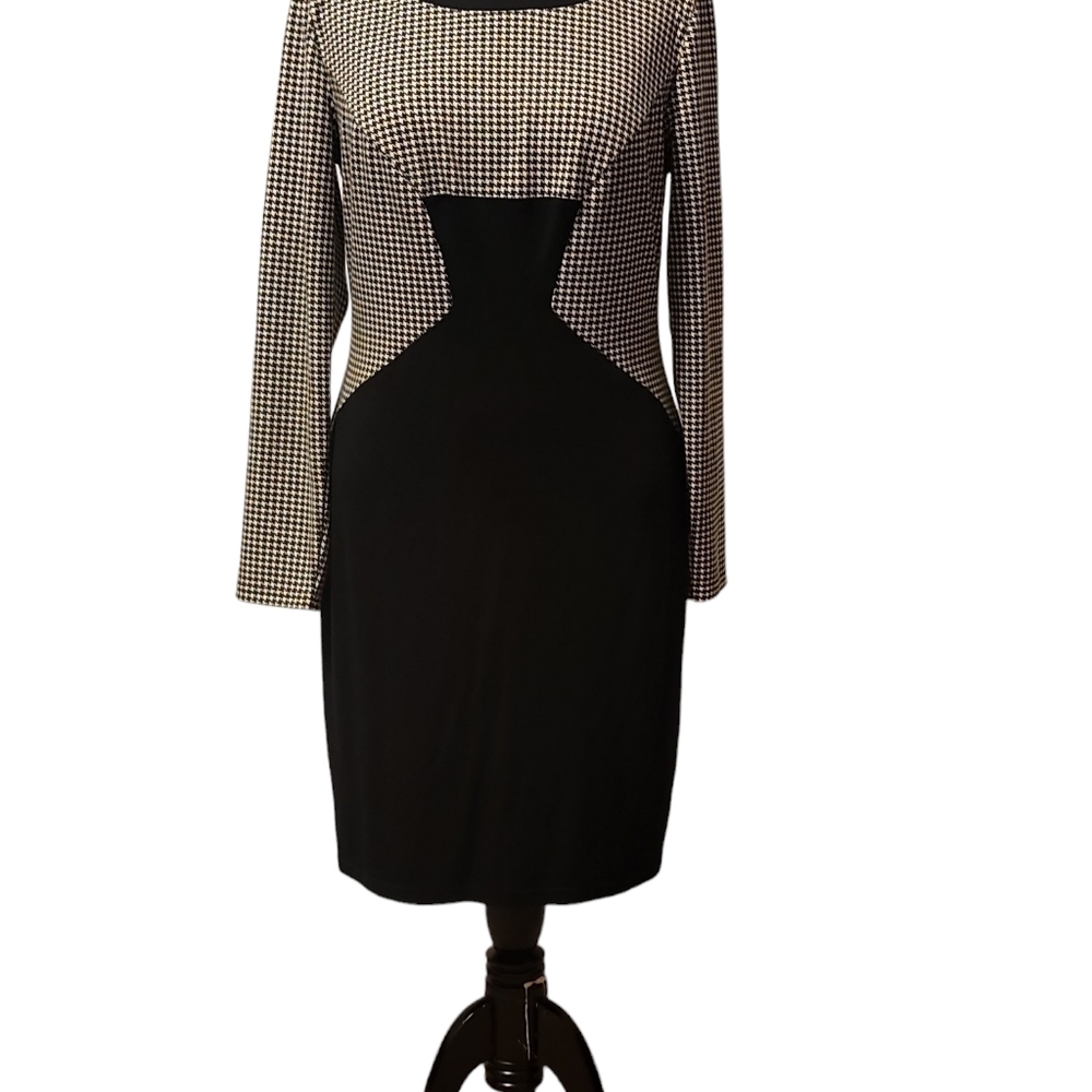 Venus MIXED MEDIA BODYCON DRESS Sz 16